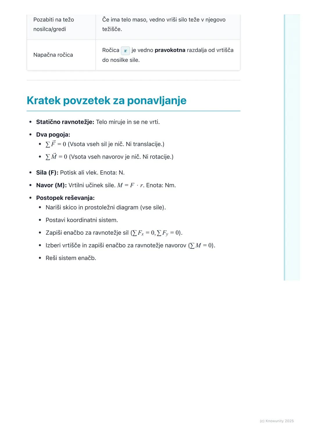 # Sile, navori in ravnotežje

Uvod v sile, navore in ravnotežje

To je osnova mehanike. Brez razumevanja ravnotežja ne moremo graditi
mostov