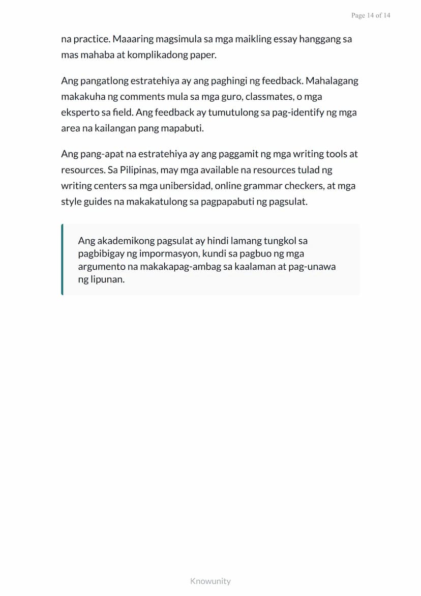 # Pag-unawa sa Akademikong Diskurso: Katangian ng Akademikong Pagsulat

Pag-aaral ng mga katangian at elemento ng akademikong pagsulat

## M
