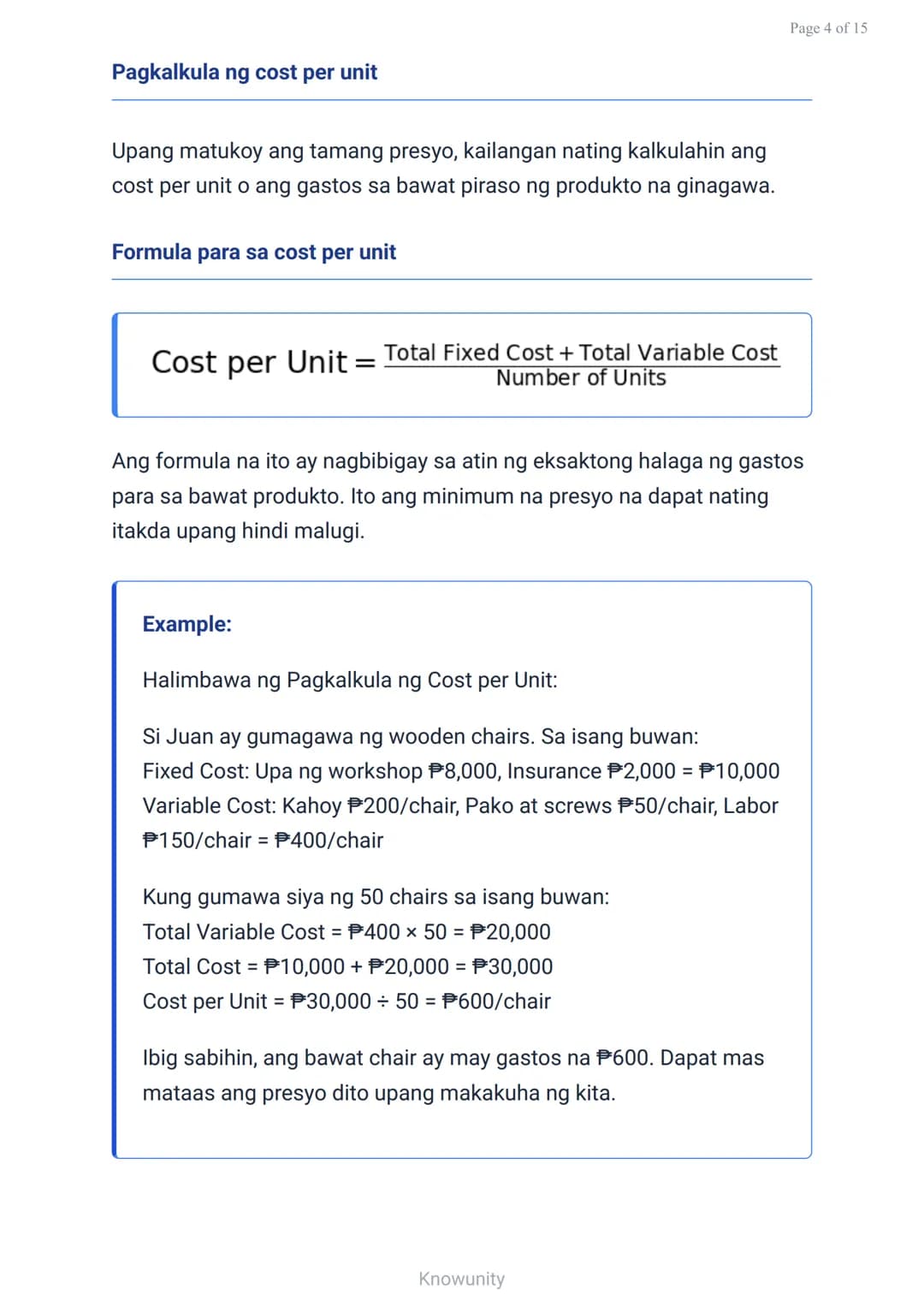 Pagpepresyo at Diskwento: Pagkalkula ng Cost at Mark-up
Pag-aaral ng mga pamamaraan sa pagkalkula ng
presyo at diskwento
Mga Layuning Pag-aa