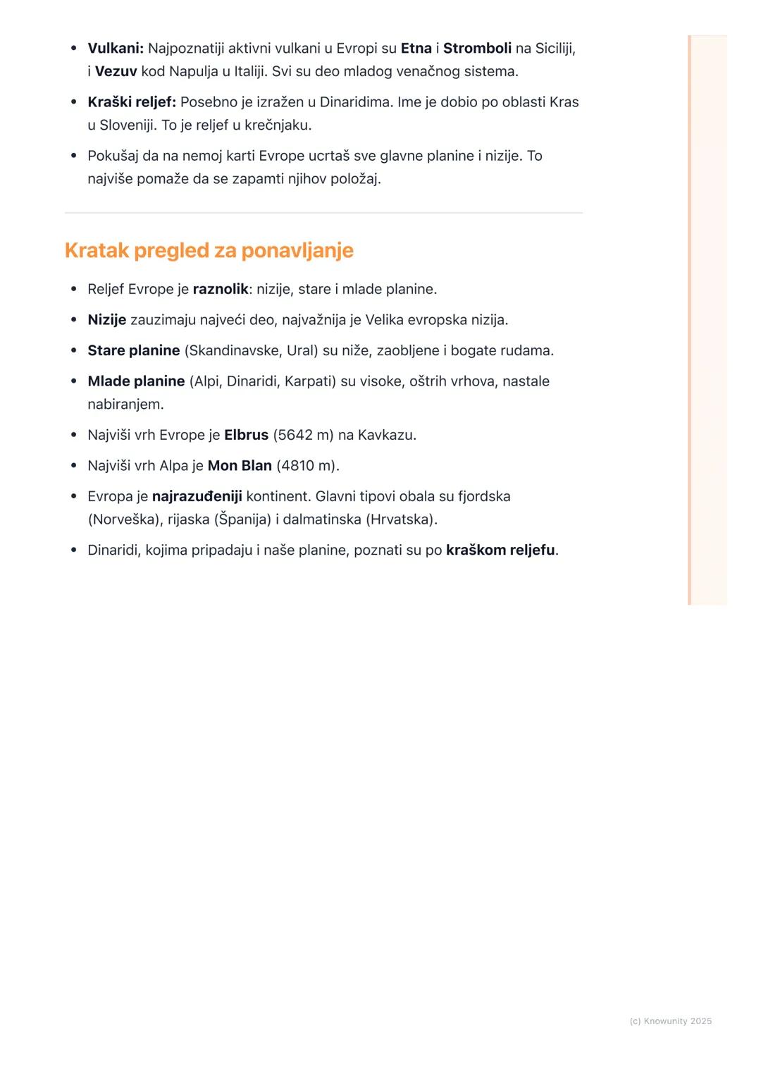 # Reljef Evrope

Uvod u reljef Evrope

Reljef predstavlja sve ravnine i neravnine na Zemljinoj površini. Reljef Evrope je
veoma raznolik, št