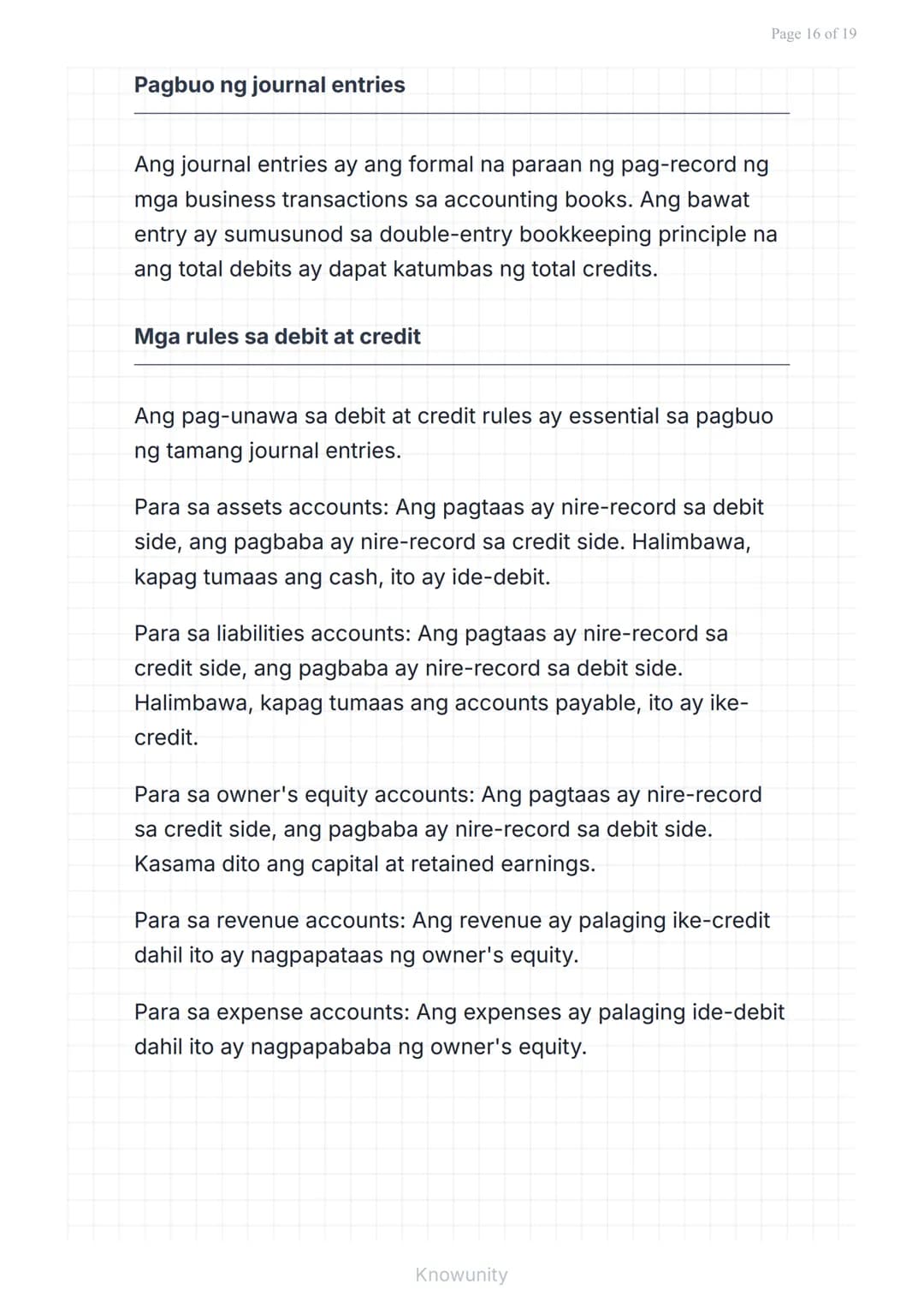 # Pangunahing Konsepto ng Accounting: Uri ng Transaksyon at Pag-uuri ng Account

Pag-aaral ng mga uri ng transaksyon at tamang pag-uuri ng m
