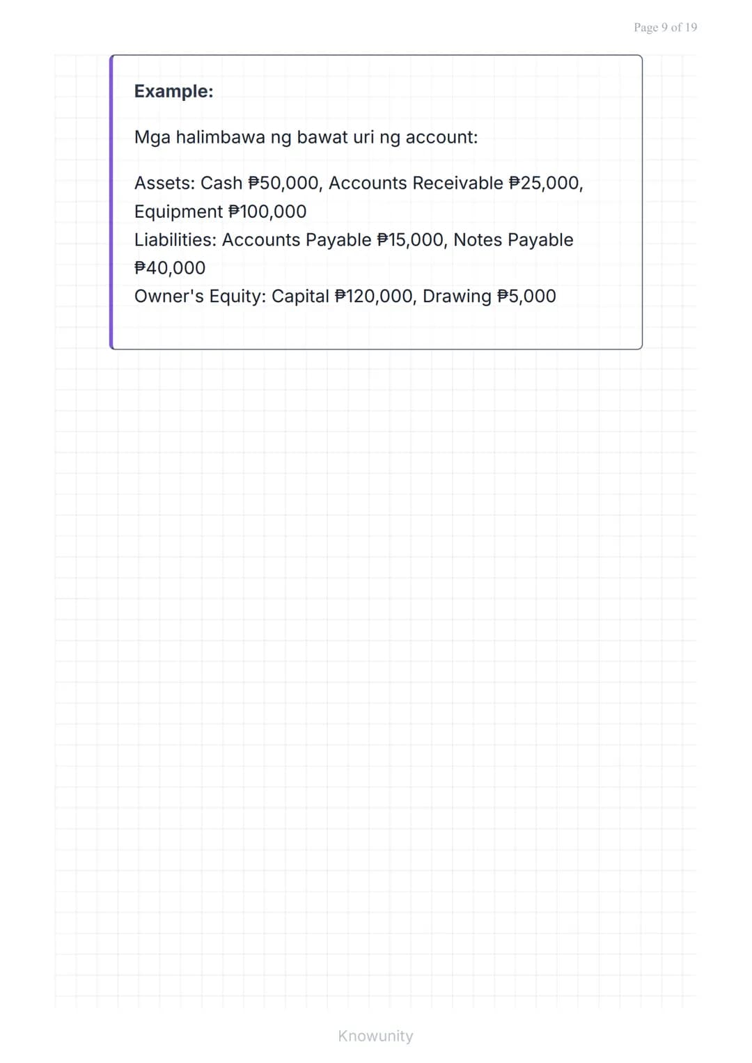 # Pangunahing Konsepto ng Accounting: Uri ng Transaksyon at Pag-uuri ng Account

Pag-aaral ng mga uri ng transaksyon at tamang pag-uuri ng m