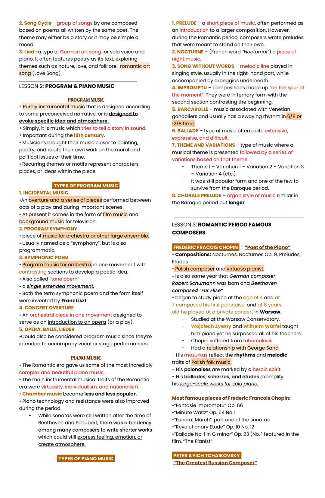 LESSON 1: ROMANTIC PERIOD
ROMANTIC PERIOD
> Events and changes that happen in society such as
ideas, attitudes, discoveries, inventions, and