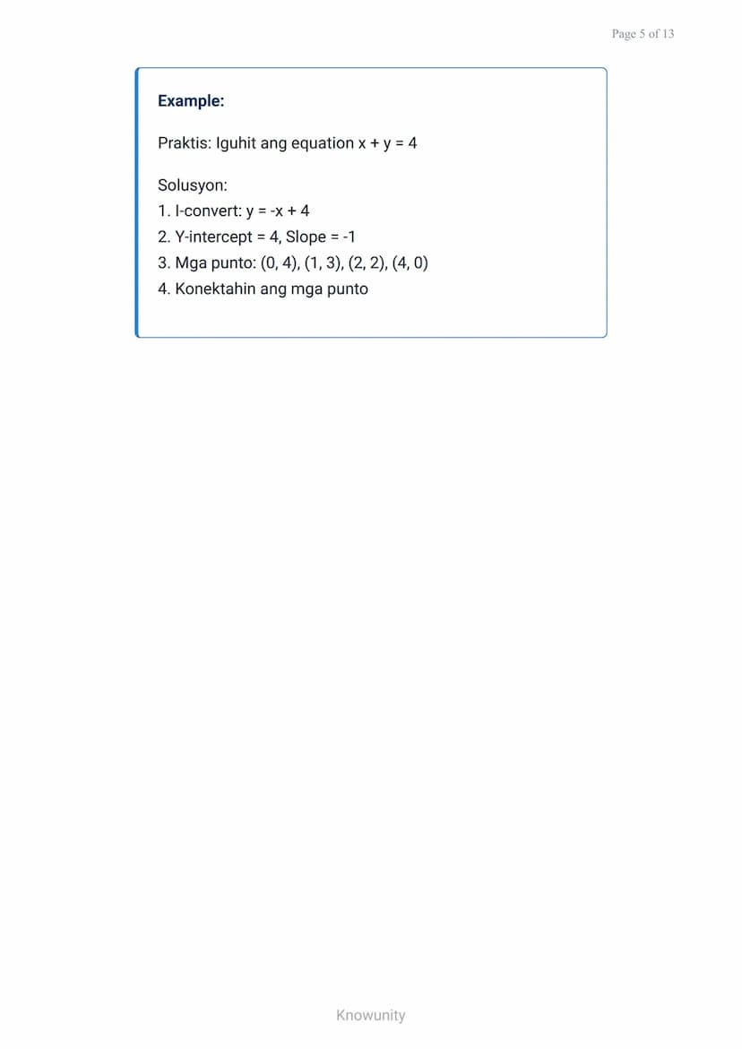 Mga sistema ng linear equation: Graphical na paglutas
Pag-aaral ng paglutas ng sistema ng linear
equation gamit ang graph
Mga layuning pang-