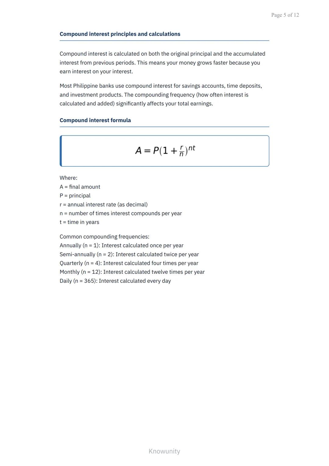 Simple and Compound Interest: Savings and Loans in Business Math
Master interest calculations for savings accounts and loan
payments
What yo