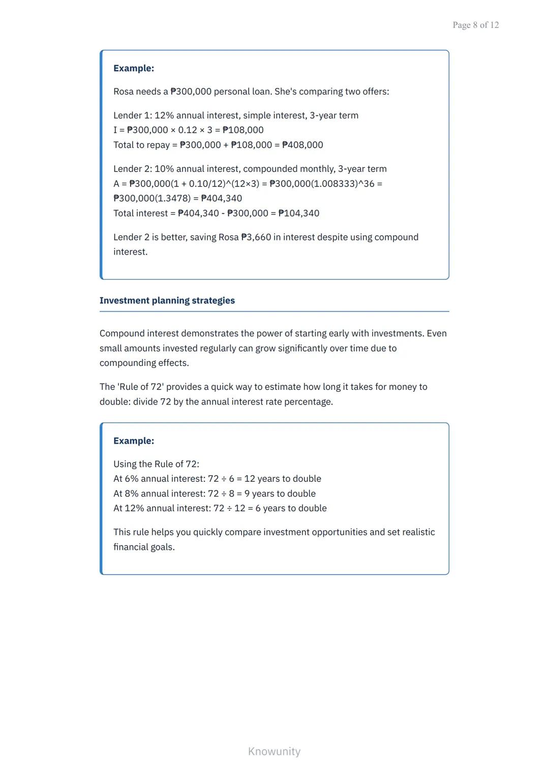Simple and Compound Interest: Savings and Loans in Business Math
Master interest calculations for savings accounts and loan
payments
What yo