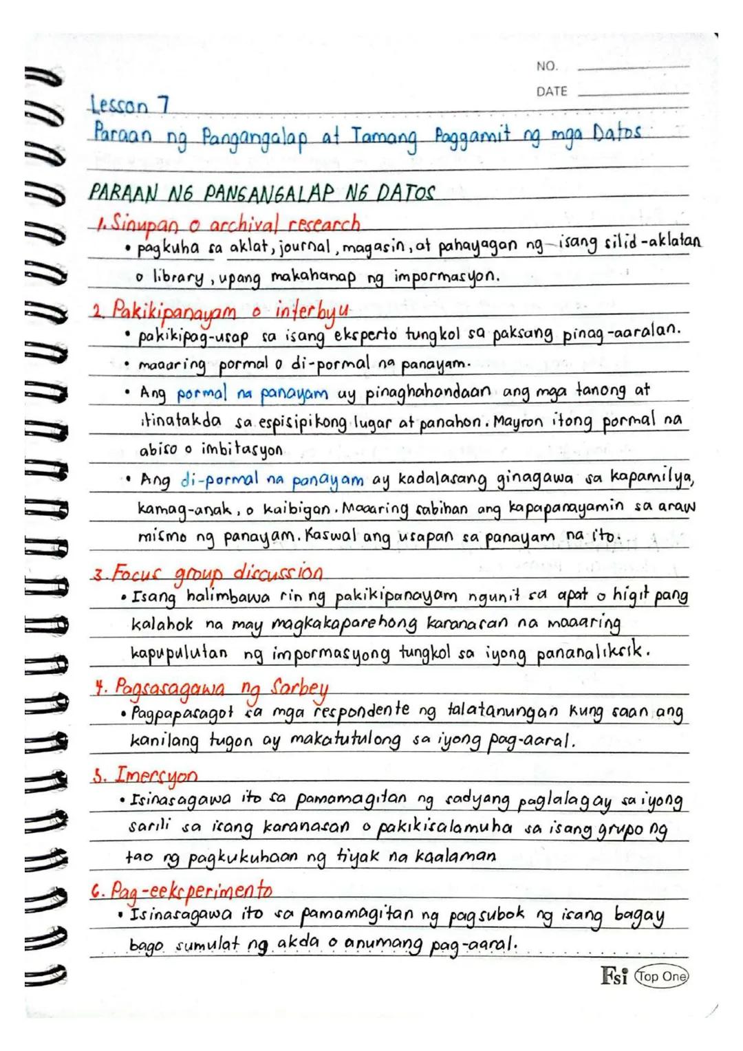 NO.
DATE
Lesson 1
Batayang Kaalaman sa Mapanuring Pagbasa
Ano ang Kahulugan ng Pagbabasa?
Lito ay proseso ng pag-aayos, pagkuha, at pag-unaw