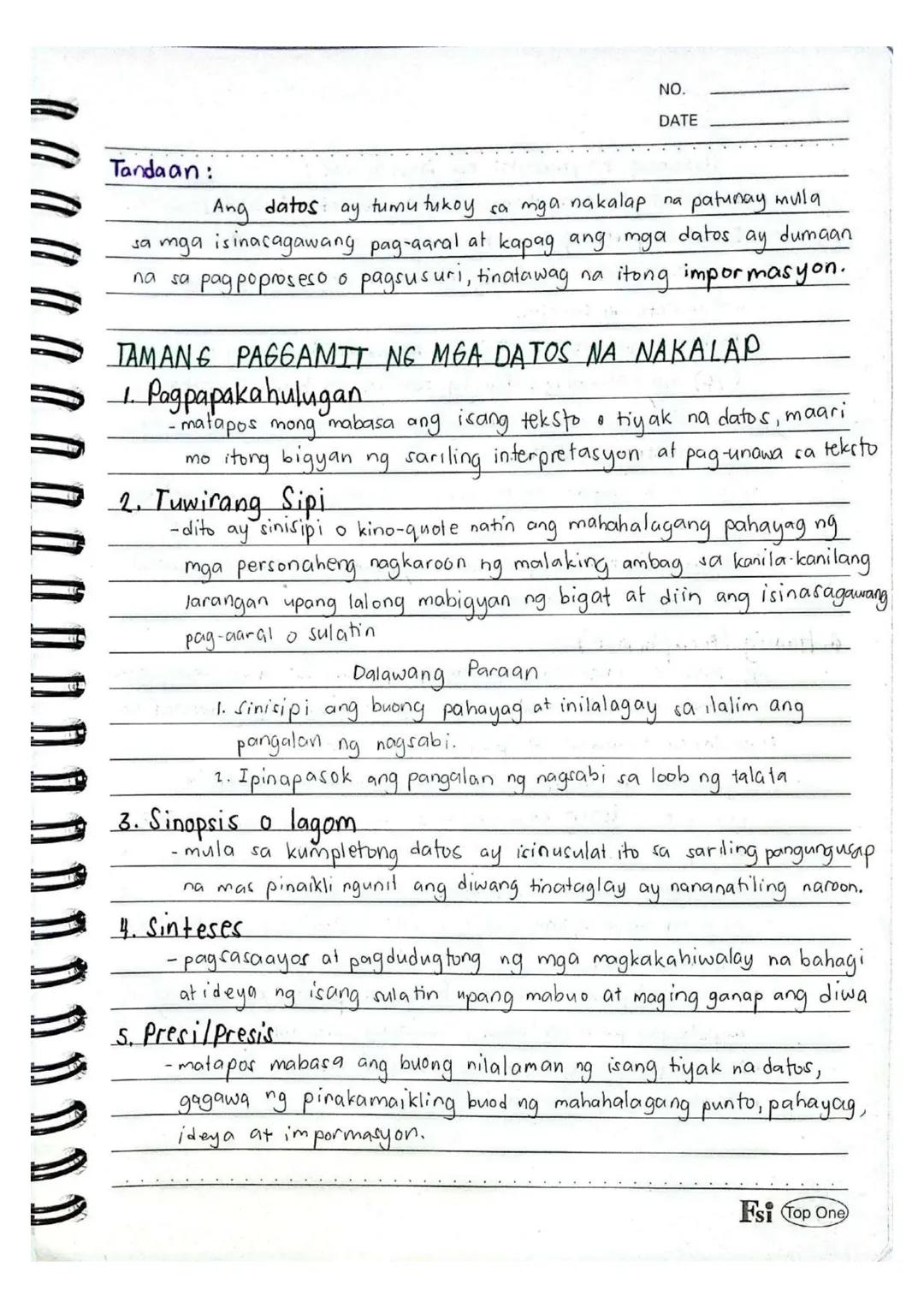NO.
DATE
Lesson 1
Batayang Kaalaman sa Mapanuring Pagbasa
Ano ang Kahulugan ng Pagbabasa?
Lito ay proseso ng pag-aayos, pagkuha, at pag-unaw
