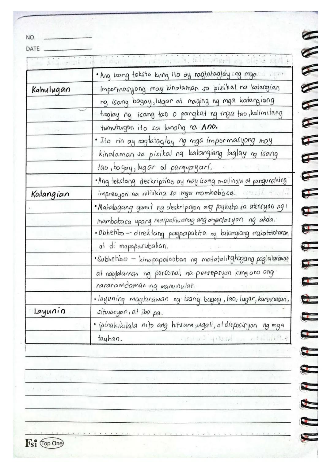 NO.
DATE
Lesson 1
Batayang Kaalaman sa Mapanuring Pagbasa
Ano ang Kahulugan ng Pagbabasa?
Lito ay proseso ng pag-aayos, pagkuha, at pag-unaw