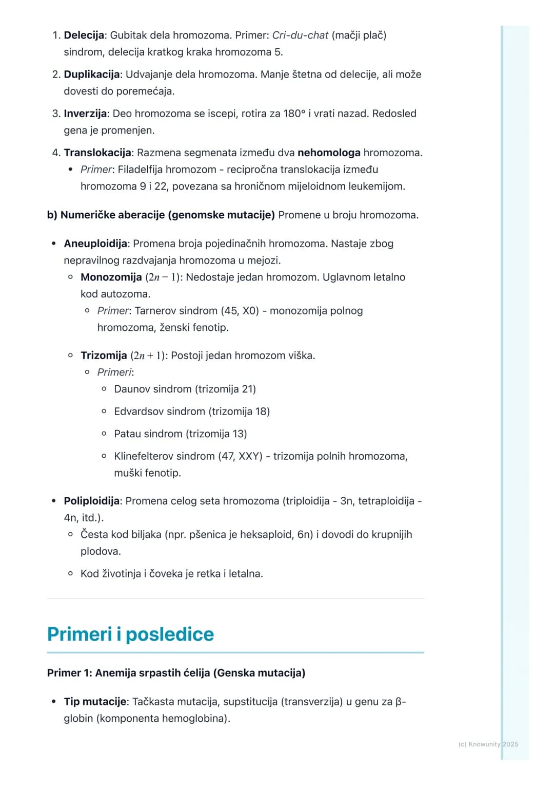# Mutacije

## Uvod u mutacije

Mutacije su trajne promene u genetičkom materijalu (DNK ili RNK kod nekih
virusa). One su osnovni izvor gene