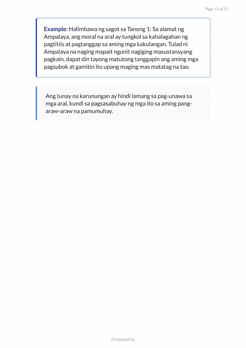 # Pagsusuri ng mga Aral sa Piling Akdang Pampanitikan

Pag-aaral kung paano hanapin at unawain ang mga moral na aral sa literatura

## Mga L