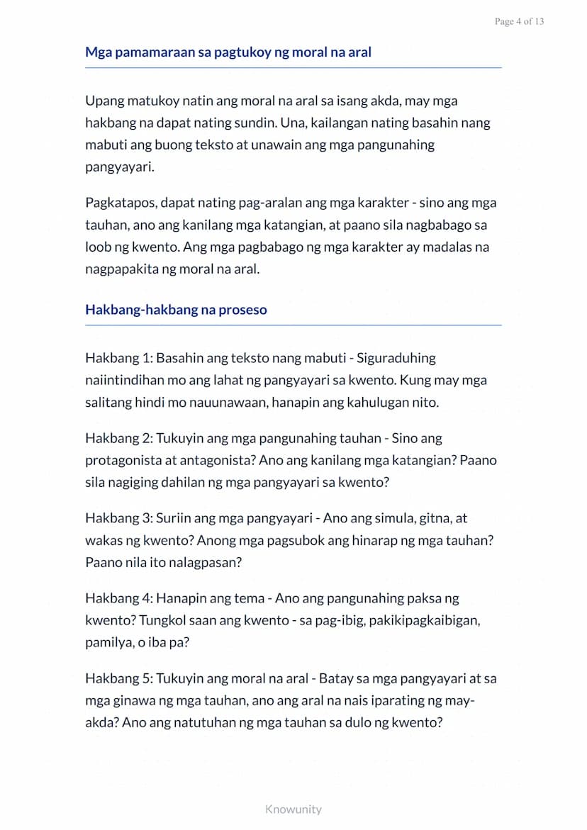# Pagsusuri ng mga Aral sa Piling Akdang Pampanitikan

Pag-aaral kung paano hanapin at unawain ang mga moral na aral sa literatura

## Mga L