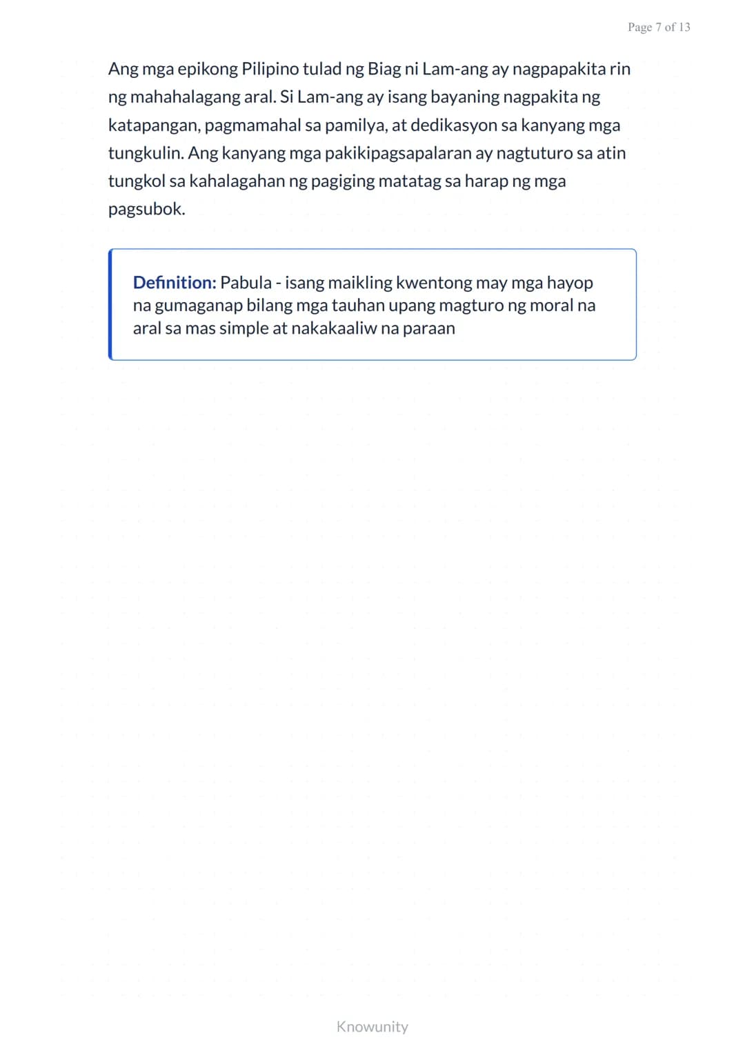 # Pagsusuri ng mga Aral sa Piling Akdang Pampanitikan

Pag-aaral kung paano hanapin at unawain ang mga moral na aral sa literatura

## Mga L