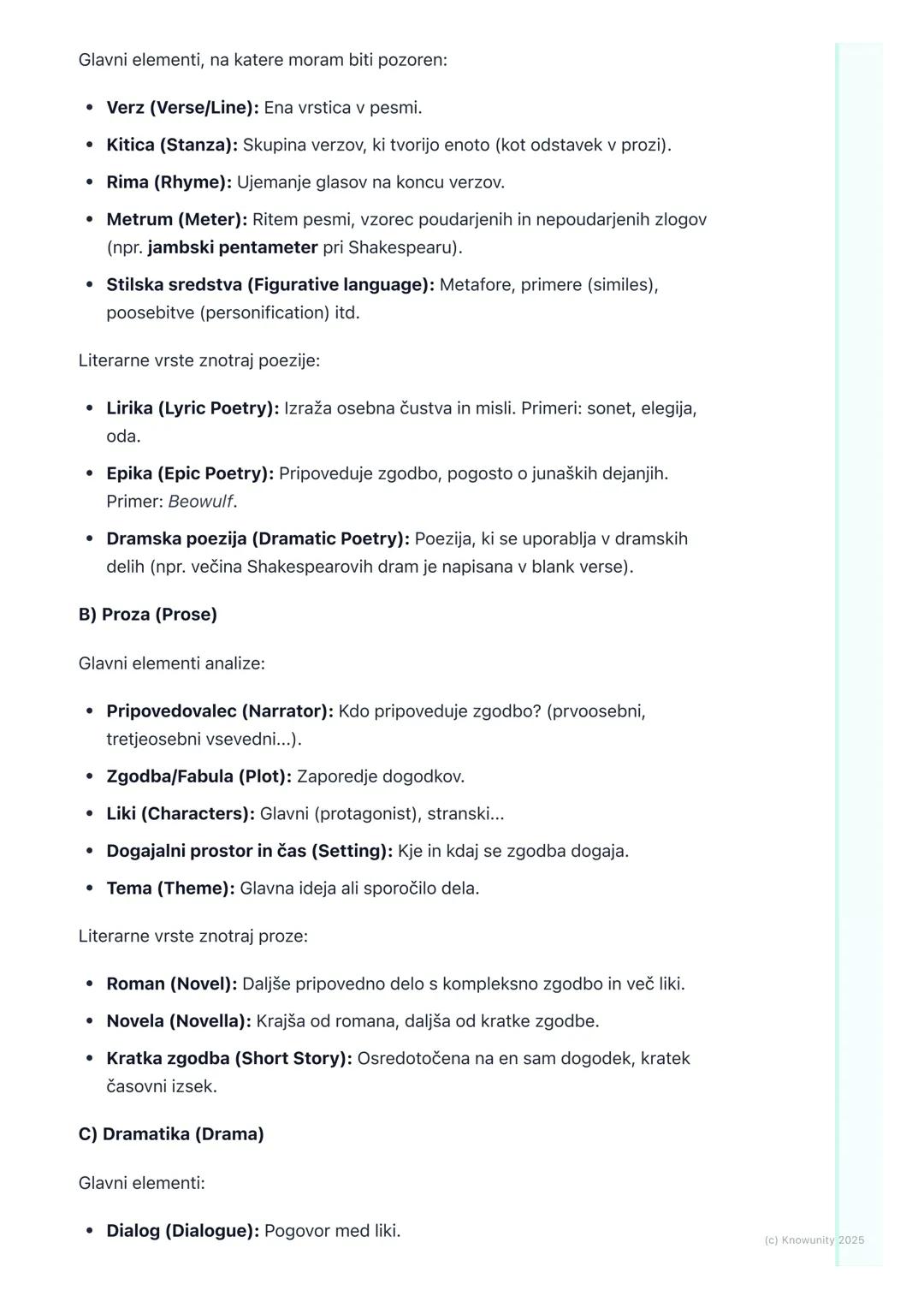 # Uvod v literarne zvrsti in
obdobja

Uvod v literarne zvrsti in obdobja

Za razumevanje kateregakoli literarnega dela je ključno, da ga ume