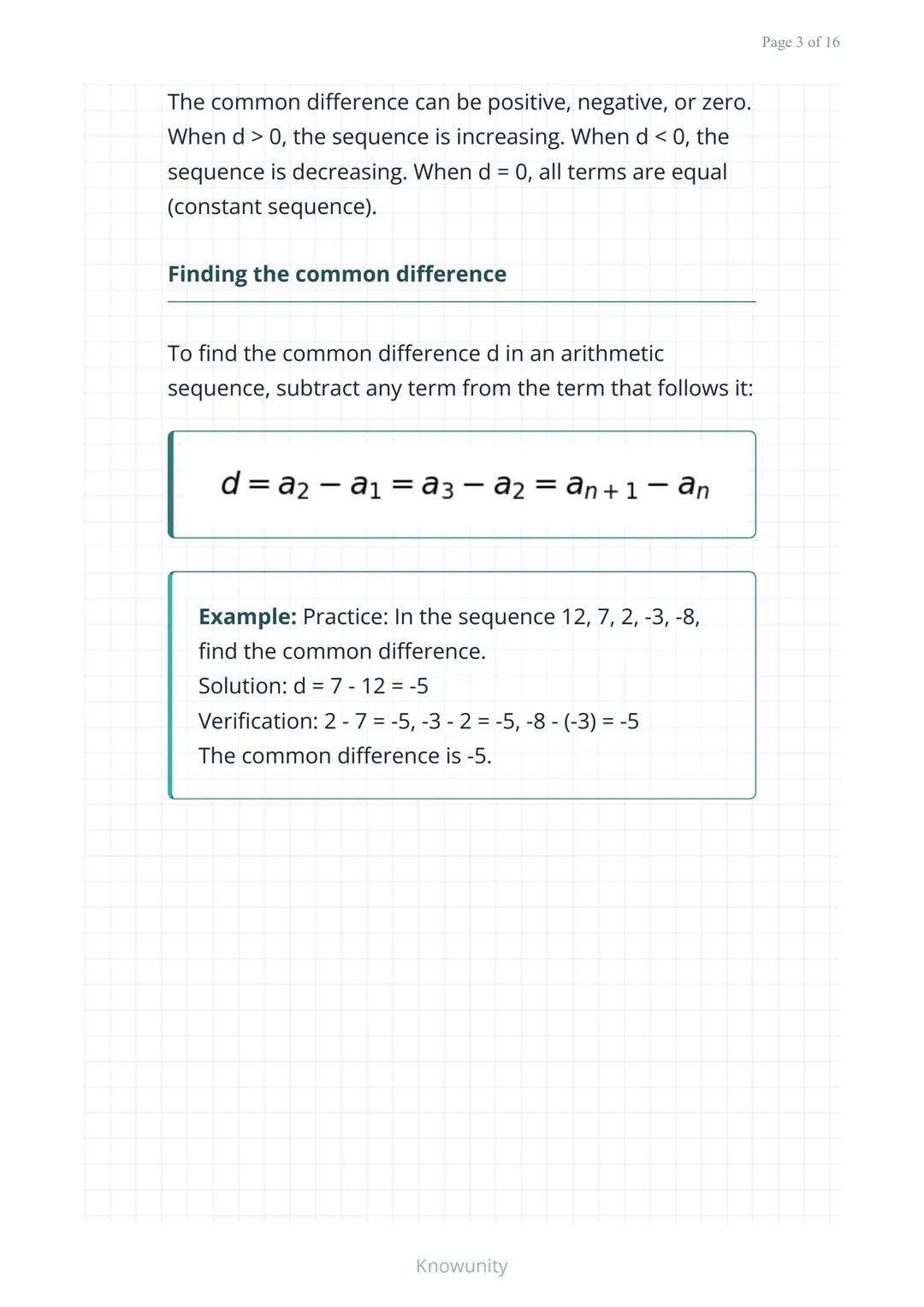 Arithmetic sequences and series: Patterns and
formulas
Understanding arithmetic sequences,
series, and their real-world applications
What yo