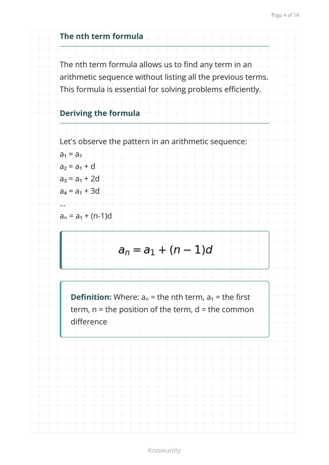 Arithmetic sequences and series: Patterns and
formulas
Understanding arithmetic sequences,
series, and their real-world applications
What yo
