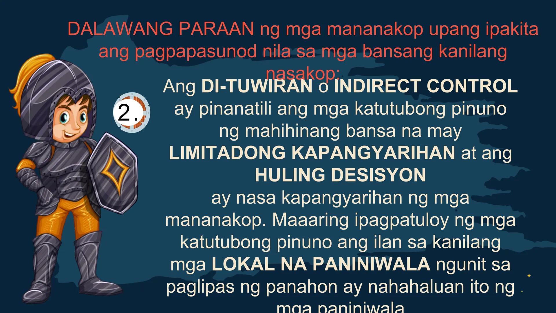S
00 120 140 160 180 200 22
N
M
240
260 280
DepED
MATATAG
BAGONG PILIPINAS

Kolonyalismo at
Imperyalismo
ARALING PANLIPUNAN 7
QUARTER 2 - WE