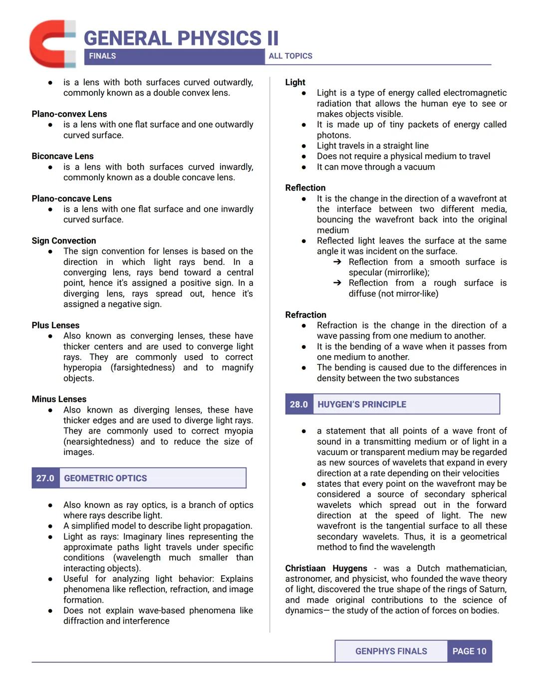 GENERAL PHYSICS II
FINALS
- SEM 2 ALL TOPICS -
1.0 ELECTROSTATICS
Refers to studying all phenomena with electric
charges at rest
1.1 ELECTRI