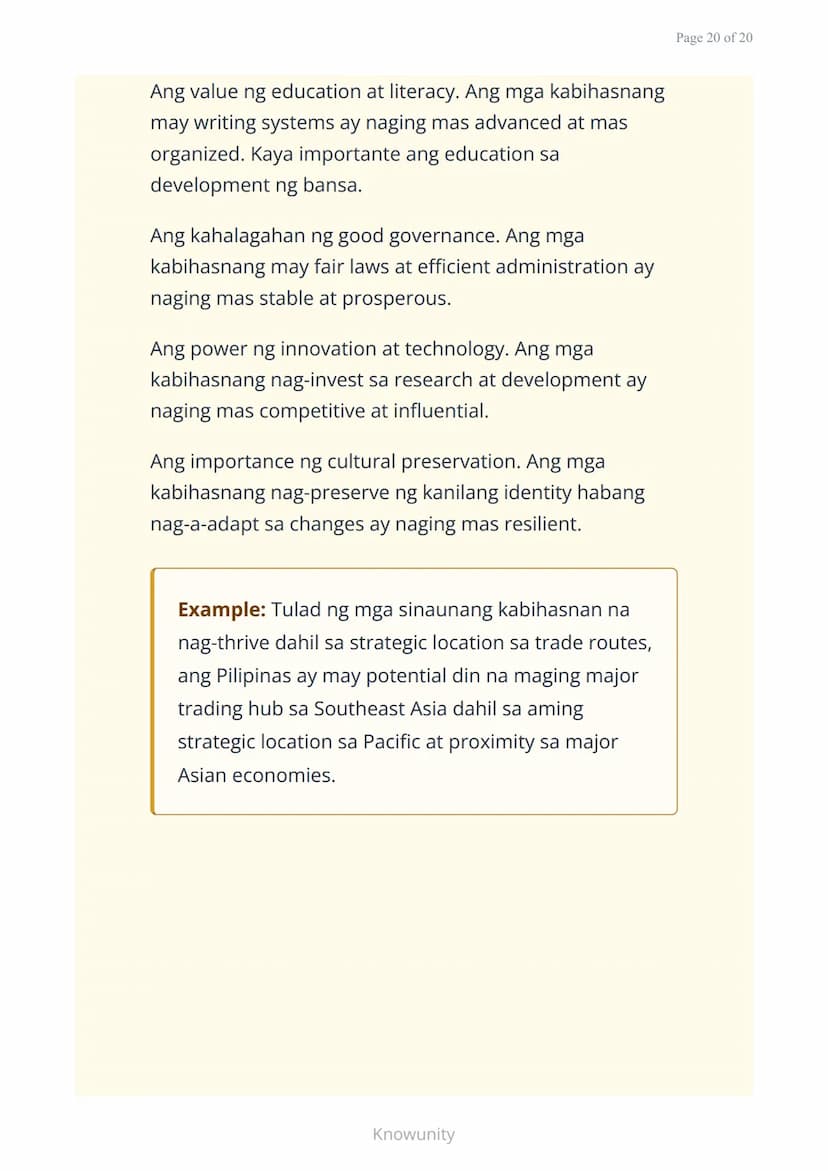 # Sinauang Kabihasnan ng Daigdig: Mesopotamia, Ehipto, Indus, at Tsina

Pag-aaral ng apat na mahahalagang sinaunang kabihasnan sa mundo

## 