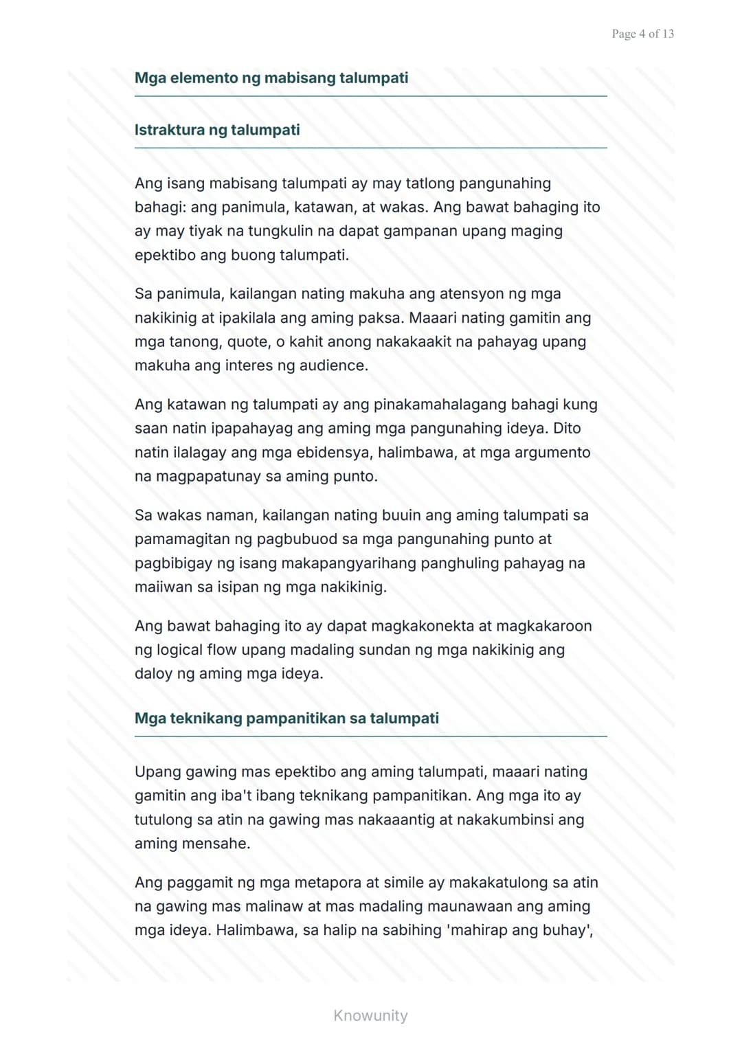 # Pagsulat ng Talumpati at Iskrip para sa Dulay

Matututuhan ang tamang paraan ng pagsulat ng talumpati at iskrip

## Mga Layuning Pang-eduk