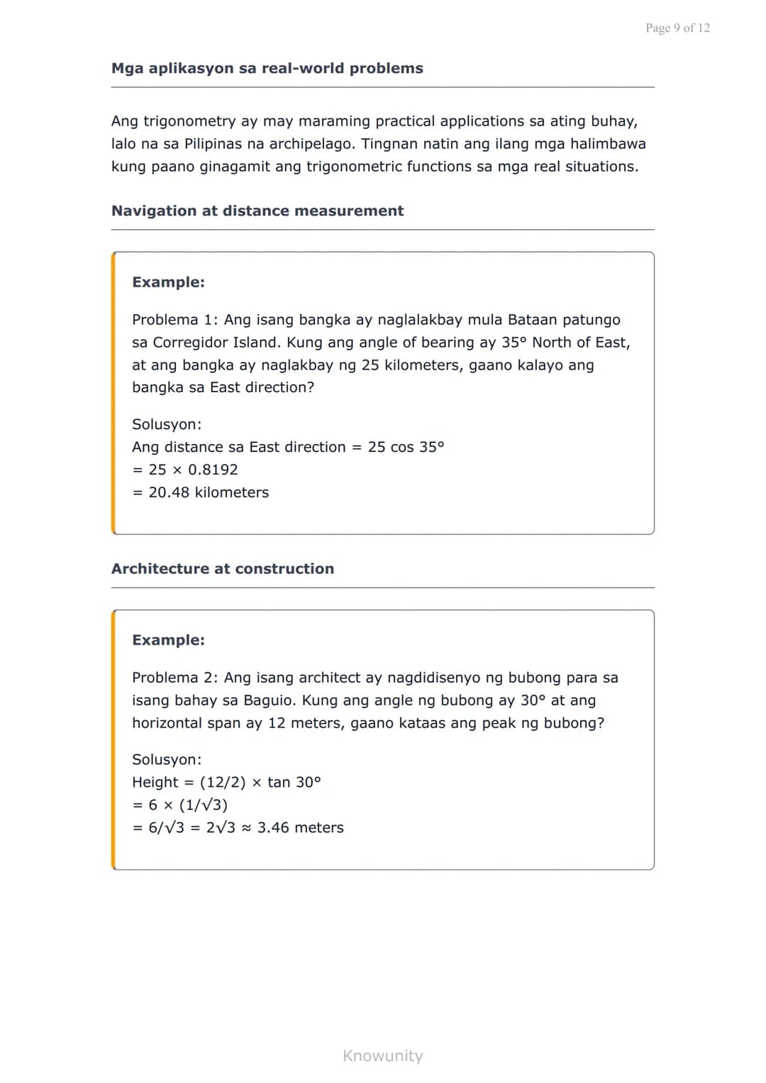# Mga Trigonometric Functions at Angles: Degrees at Radians

Pag-aaral ng mga trigonometric functions at angle measurements

# Mga Layuning 