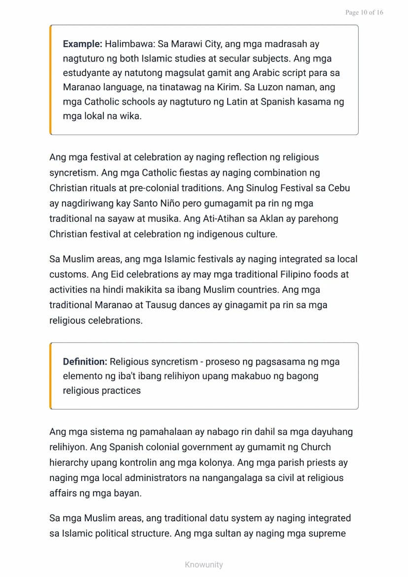 Mga Katutubong Paniniwala at Paglaganap ng Kristiyanismo at Islam
Pag-aaral sa mga sinaunang paniniwala at
pagdating ng mga relihiyon
Mga La