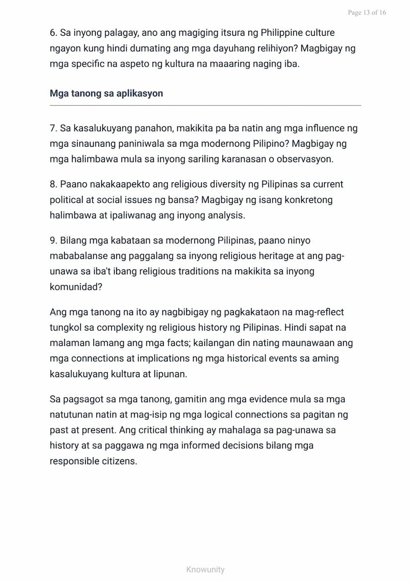 Mga Katutubong Paniniwala at Paglaganap ng Kristiyanismo at Islam
Pag-aaral sa mga sinaunang paniniwala at
pagdating ng mga relihiyon
Mga La