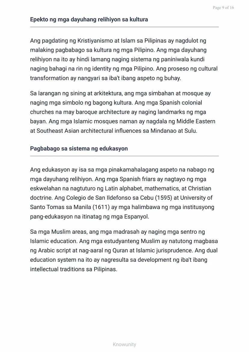 Mga Katutubong Paniniwala at Paglaganap ng Kristiyanismo at Islam
Pag-aaral sa mga sinaunang paniniwala at
pagdating ng mga relihiyon
Mga La