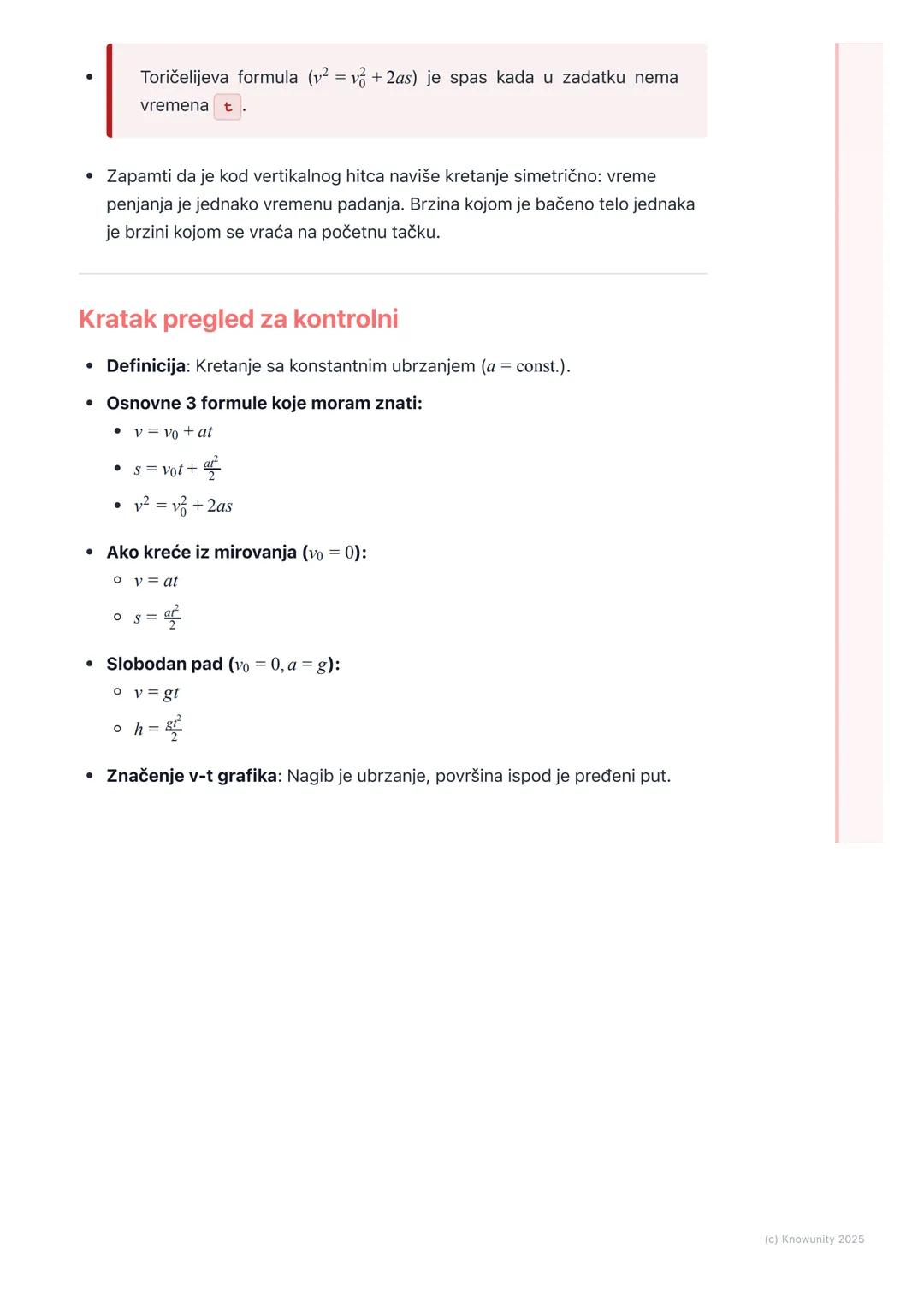 # Ravnomerno promenljivo
pravolinijsko kretanje

Uvod u ravnomerno promenljivo kretanje

Ovo je kretanje kod kojeg se brzina tela menja za i
