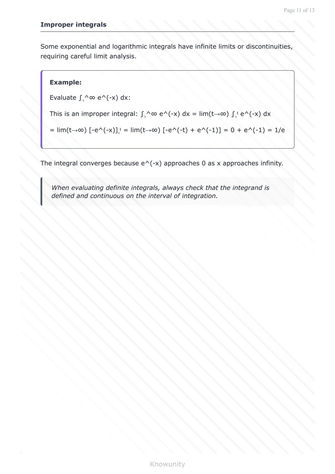Integration of Exponential and Logarithmic Functions
Master integration techniques for exponential and
logarithmic functions
What you will l