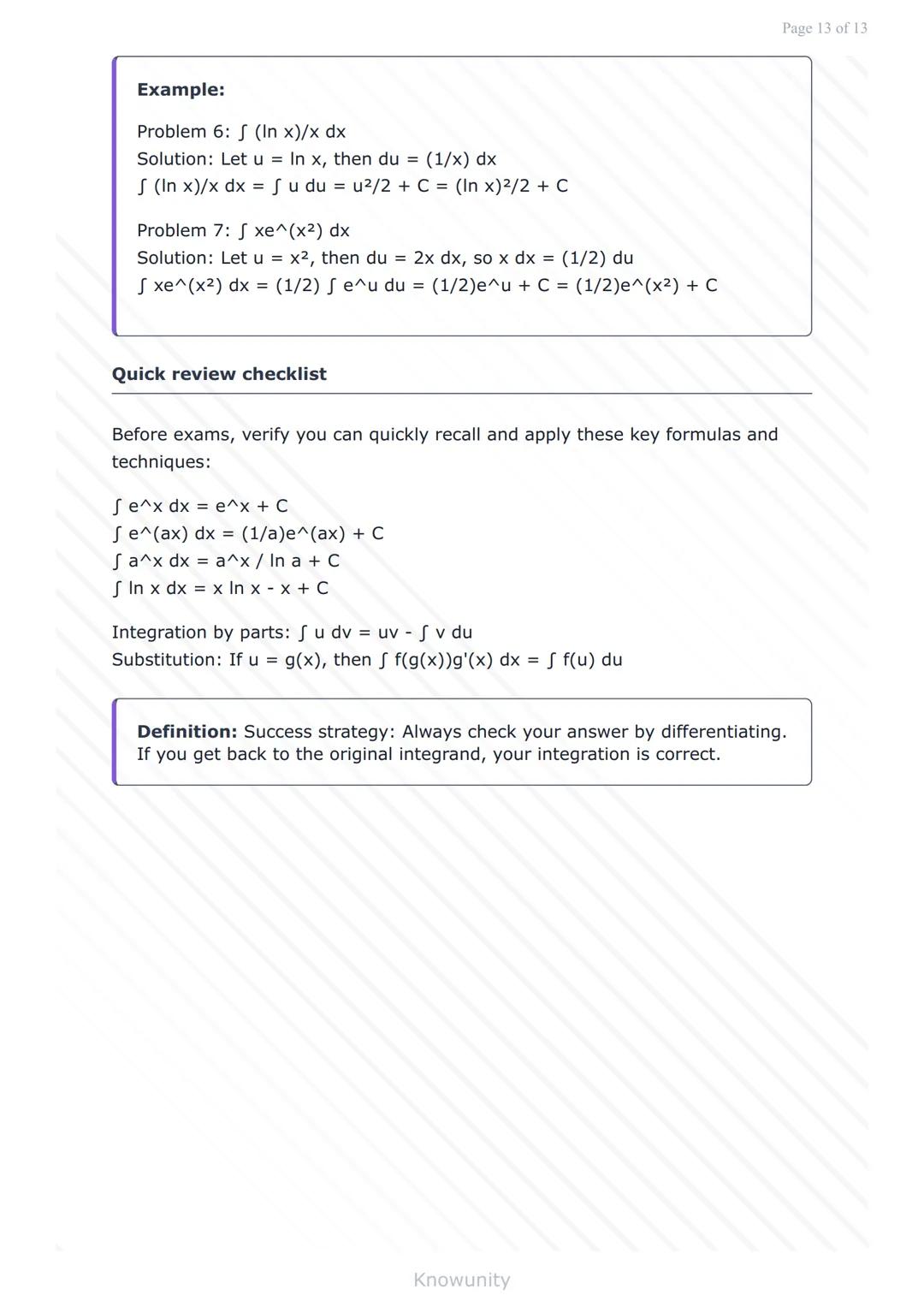 Integration of Exponential and Logarithmic Functions
Master integration techniques for exponential and
logarithmic functions
What you will l