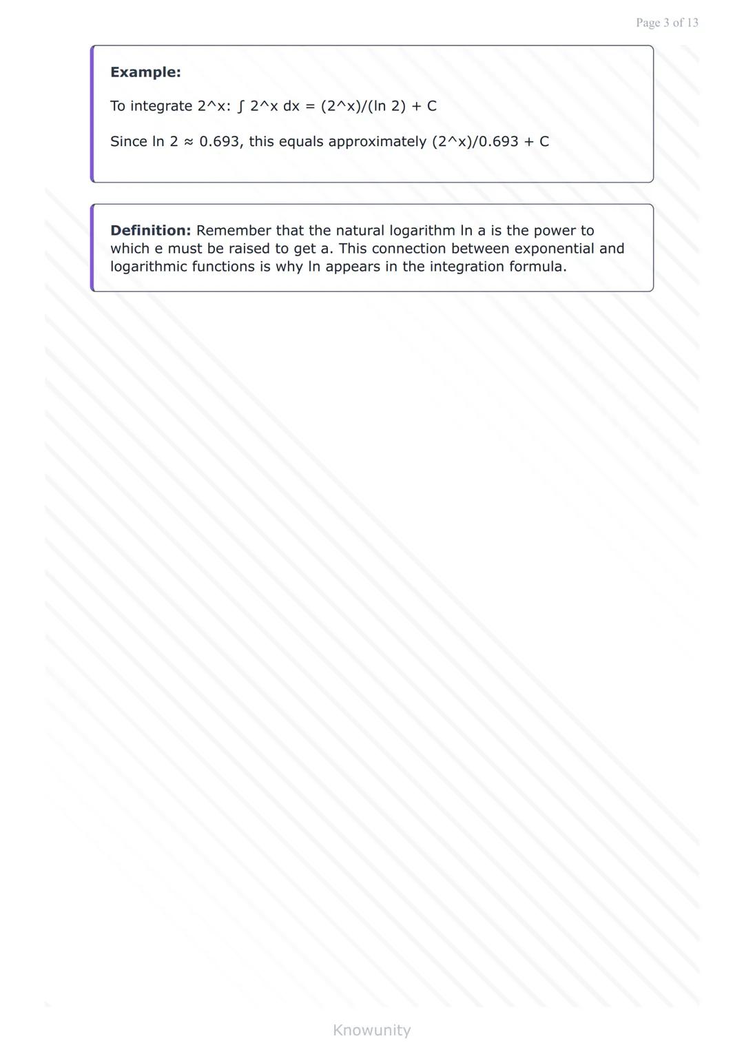 Integration of Exponential and Logarithmic Functions
Master integration techniques for exponential and
logarithmic functions
What you will l