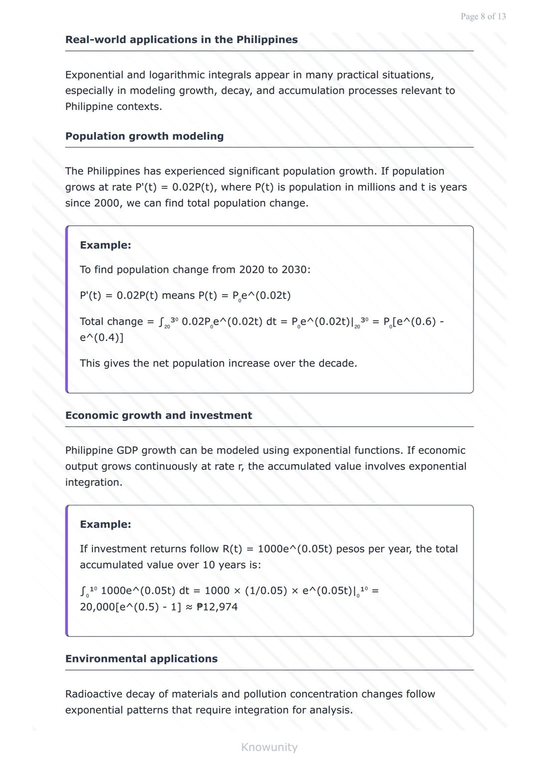 Integration of Exponential and Logarithmic Functions
Master integration techniques for exponential and
logarithmic functions
What you will l