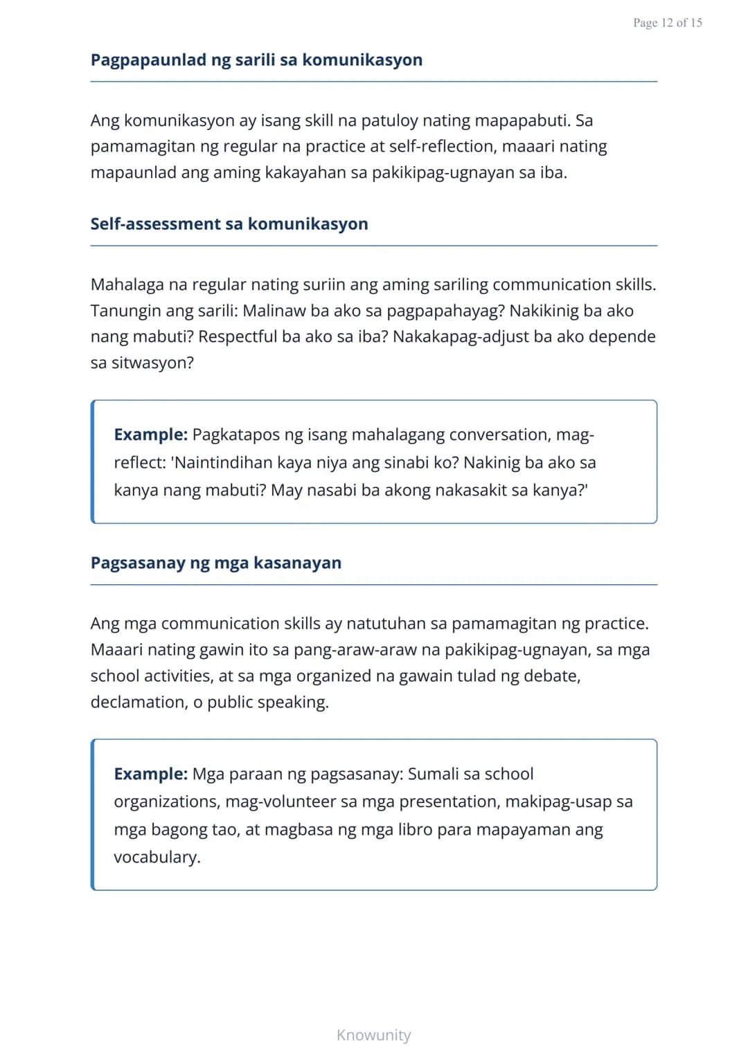 Pag-unlad ng Sarili at Pakikipagkapwa: Mabisang Komunikasyon
Pagkatuto ng mga estratehiya sa mabisang
komunikasyon at pakikipagkapwa
Mga Lay