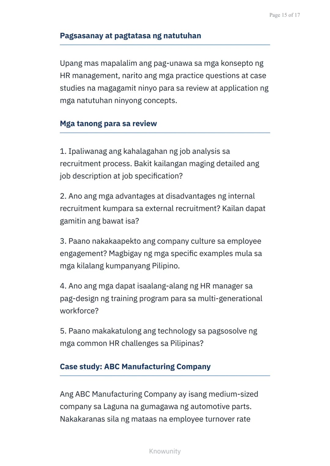 # Pamamahala ng Human Resources: Pagkuha, Pagpapaunlad, at Pag-uugnay

Pangunahing konsepto ng HR management sa negosyo

## Mga Layuning Pag