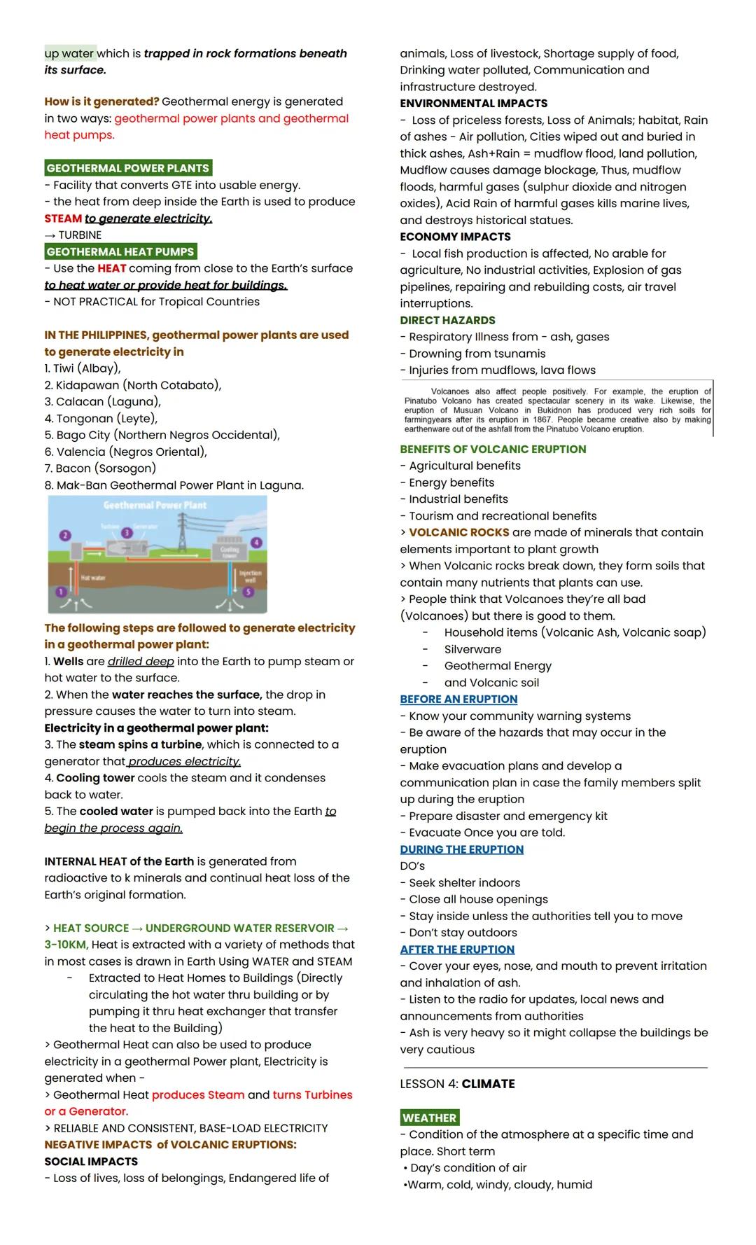 LESSON 1: INTRODUCTION TO VOLCANOES
VOLCANO
- A landform that has a main opening called a crater,
which can spew hot molten rock called lava