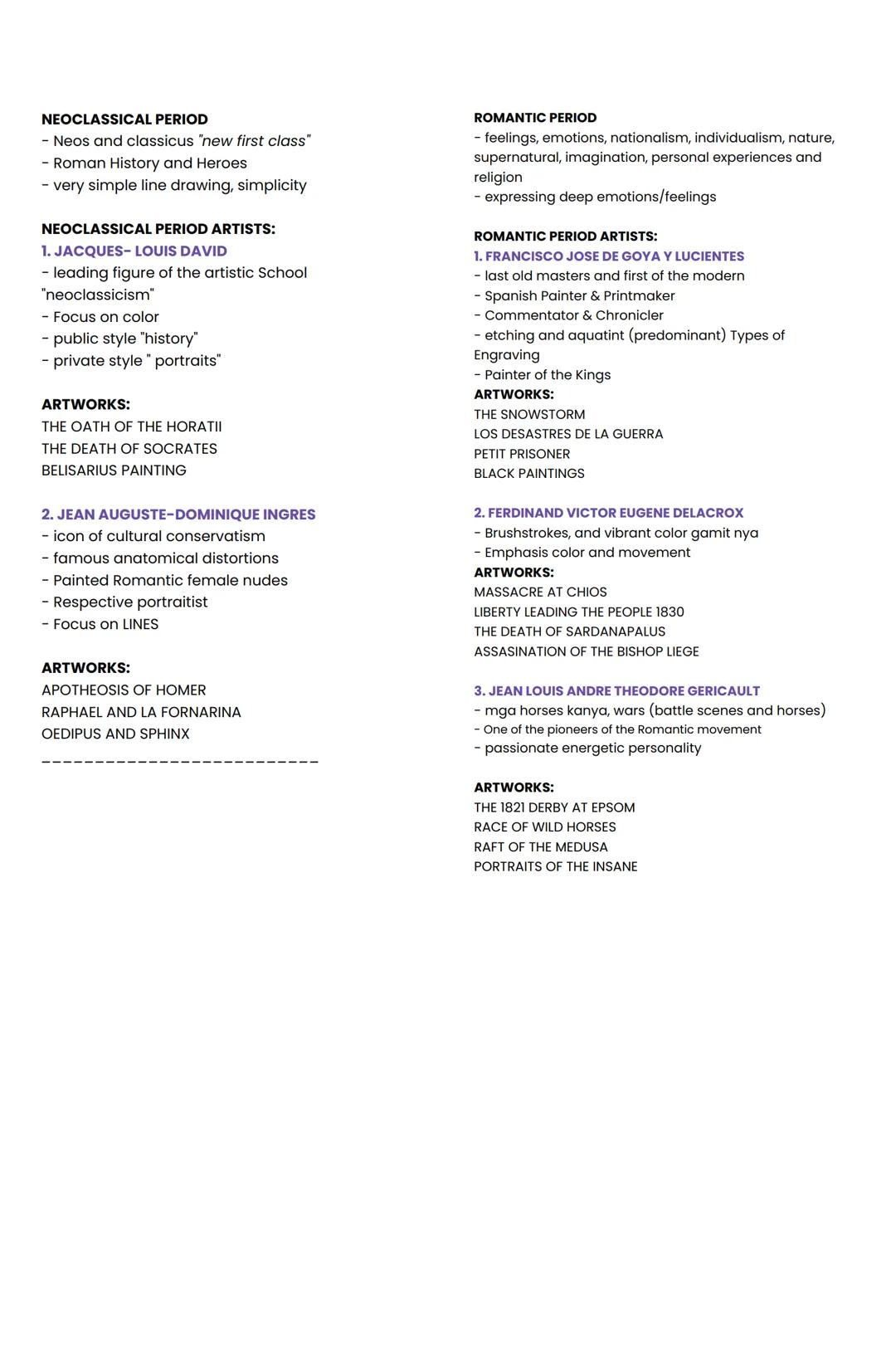 LESSON 1: ARTS OF THE NEOCLASSICAL PERIOD
NEO-CLASSICAL PERIOD
Neoclassic- came from neos (Greek word) - "new" |
classicus (Latin word) - "f