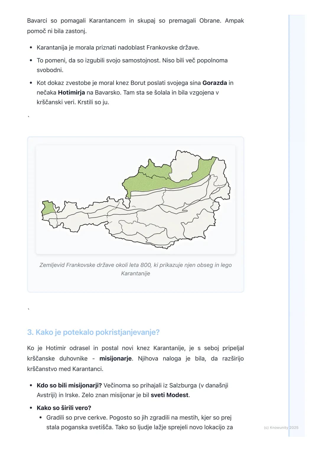 # Pokristjanjevanje in vključitev
v frankovsko državo

Pokristjanjevanje in vključitev v frankovsko državo

To je nadaljevanje snovi o Karan