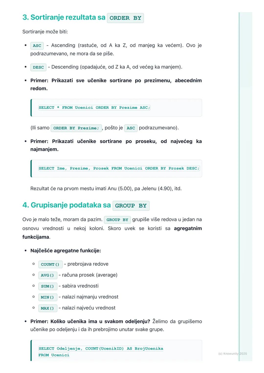 # SQL - upiti za preuzimanje
podataka (SELECT)

Uvod u preuzimanje podataka (SELECT)

SQL (Structured Query Language) je jezik koji koristim