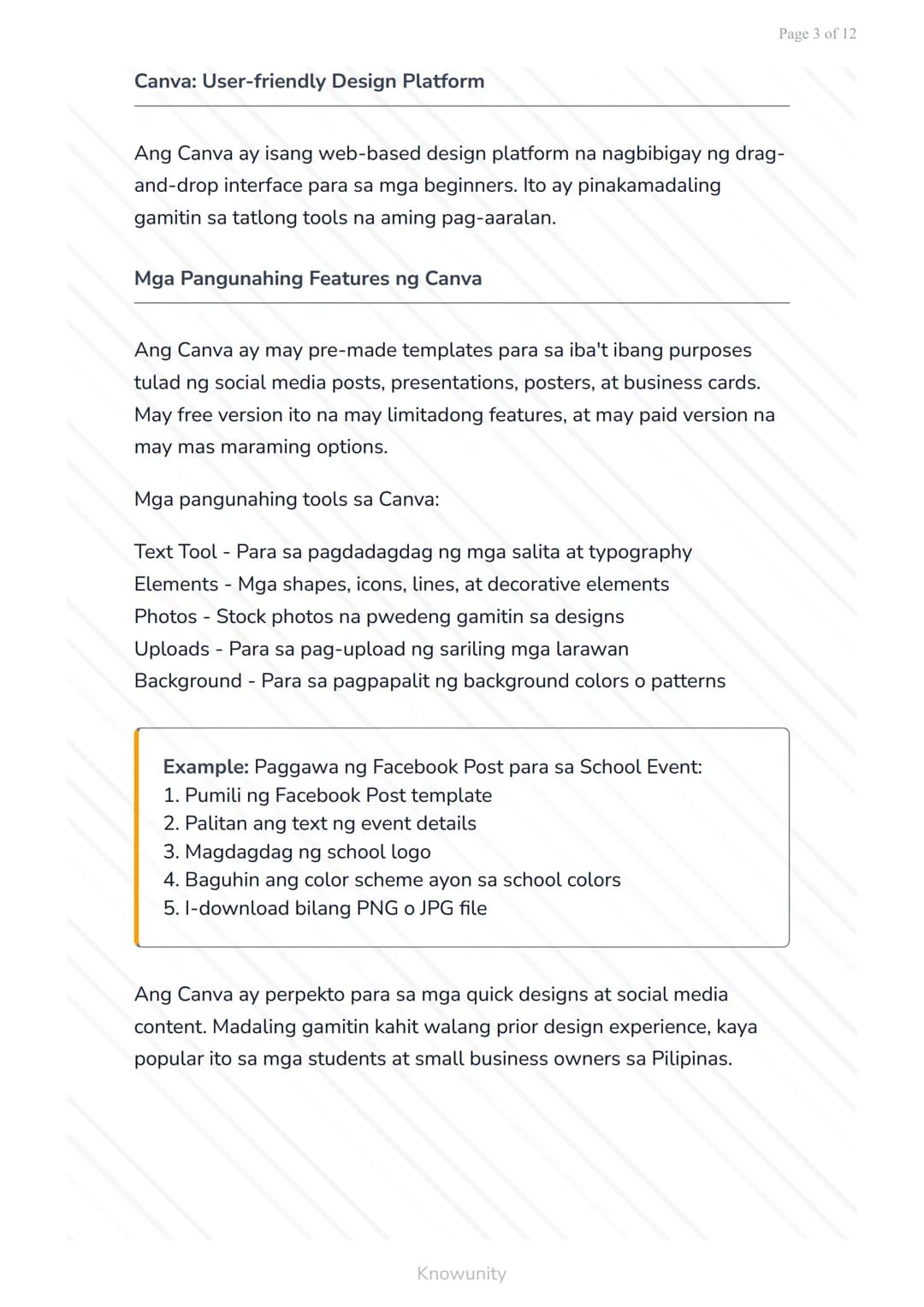 Paglikha ng Digital Content at Multimedia: Graphic Design Tools
Pag-aaral ng mga graphic design tools para sa
digital content creation
Mga L