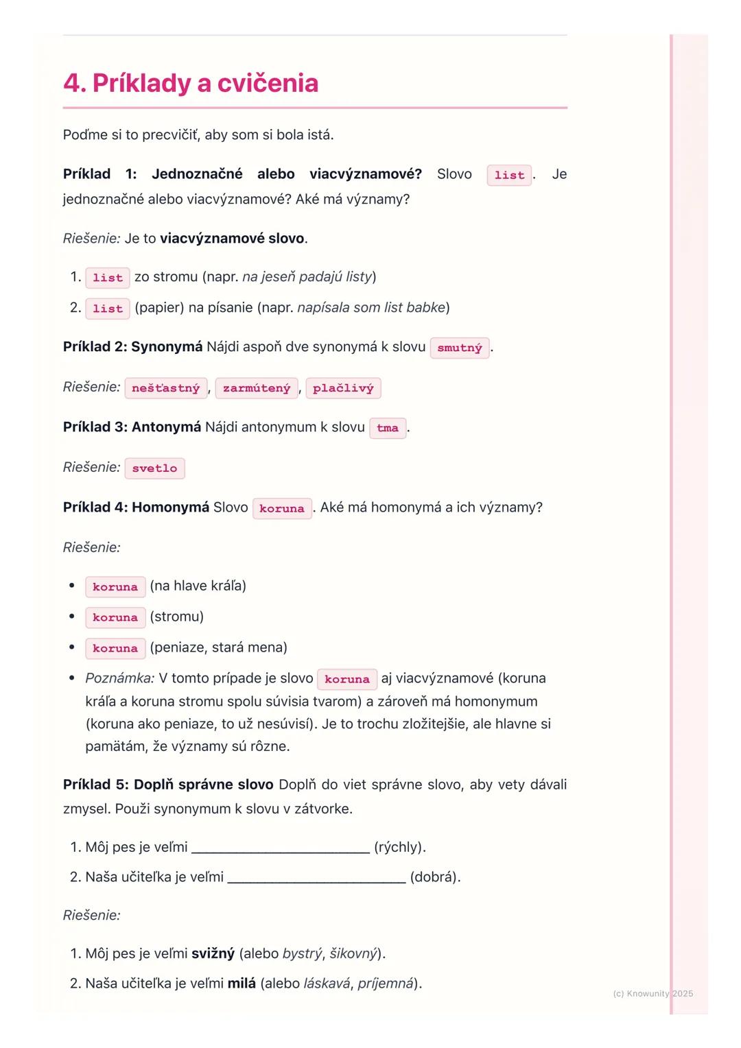 # Významové vzťahy medzi
slovami

1. Úvod do významových vzťahov

Dnes si zopakujeme, ako slová spolu súvisia a aké majú významy. Je to
dôle