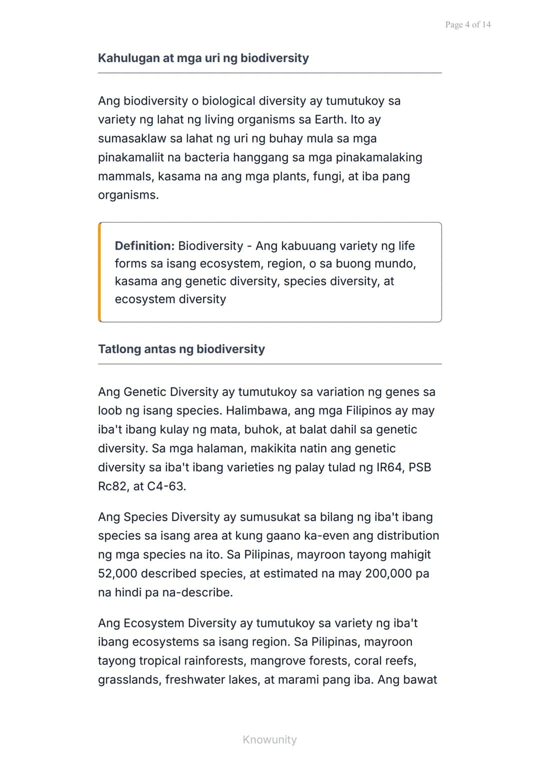 # Ang Pinagmulan at Katangian ng Buhay: Kahalagahan ng Biodiversity sa Pilipinas

Pag-aaral sa pinagmulan ng buhay at kahalagahan ng biodive