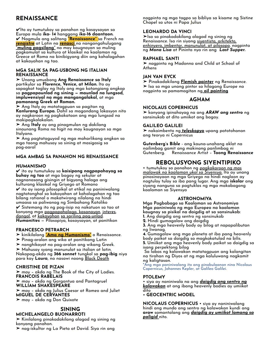 RENAISSANCE
✔Ito ay tumutukoy sa panahon ng kasaysayan sa
Europa mula ika- 14 hanggang ika-16 daantaon.
✔ Nagmula ang salitang "Renaissance"
