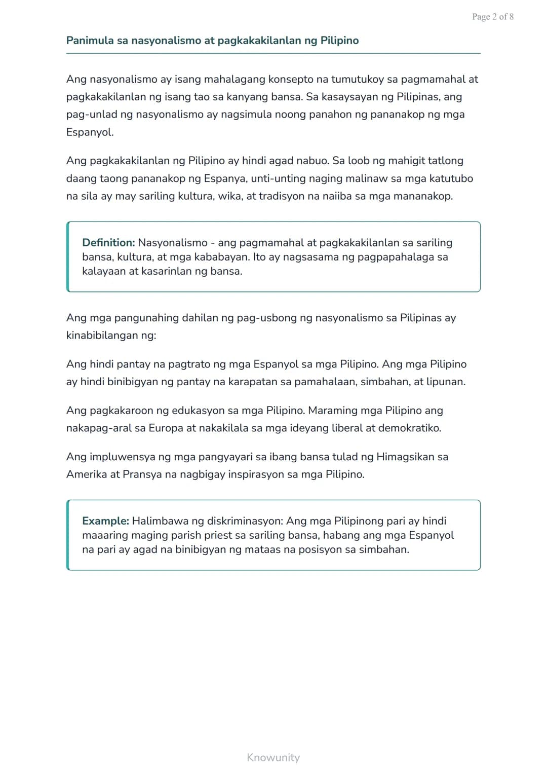 Pag-unlad ng Nasyonalismo: Kilusan ng Propaganda at Katipunan
Pag-aaral sa mga kilusang nagpaunlad ng nasyonalismo sa
Pilipinas
Mga Layuning