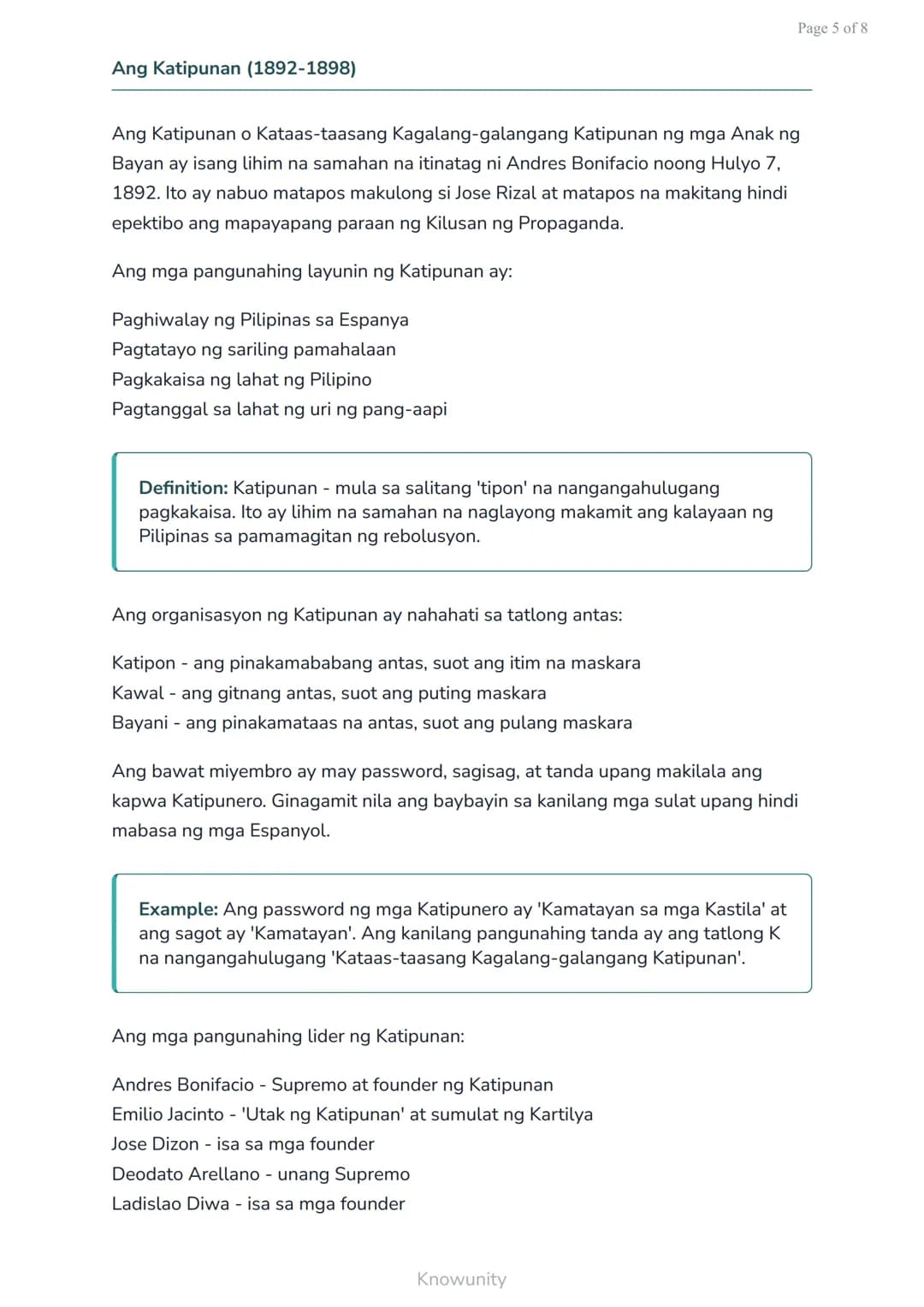 Pag-unlad ng Nasyonalismo: Kilusan ng Propaganda at Katipunan
Pag-aaral sa mga kilusang nagpaunlad ng nasyonalismo sa
Pilipinas
Mga Layuning
