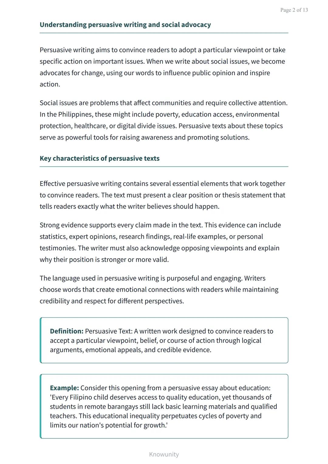 Analyzing and Creating Persuasive Texts on Social Issues
Master persuasive writing techniques for social advocacy
What You'll Learn
Identify