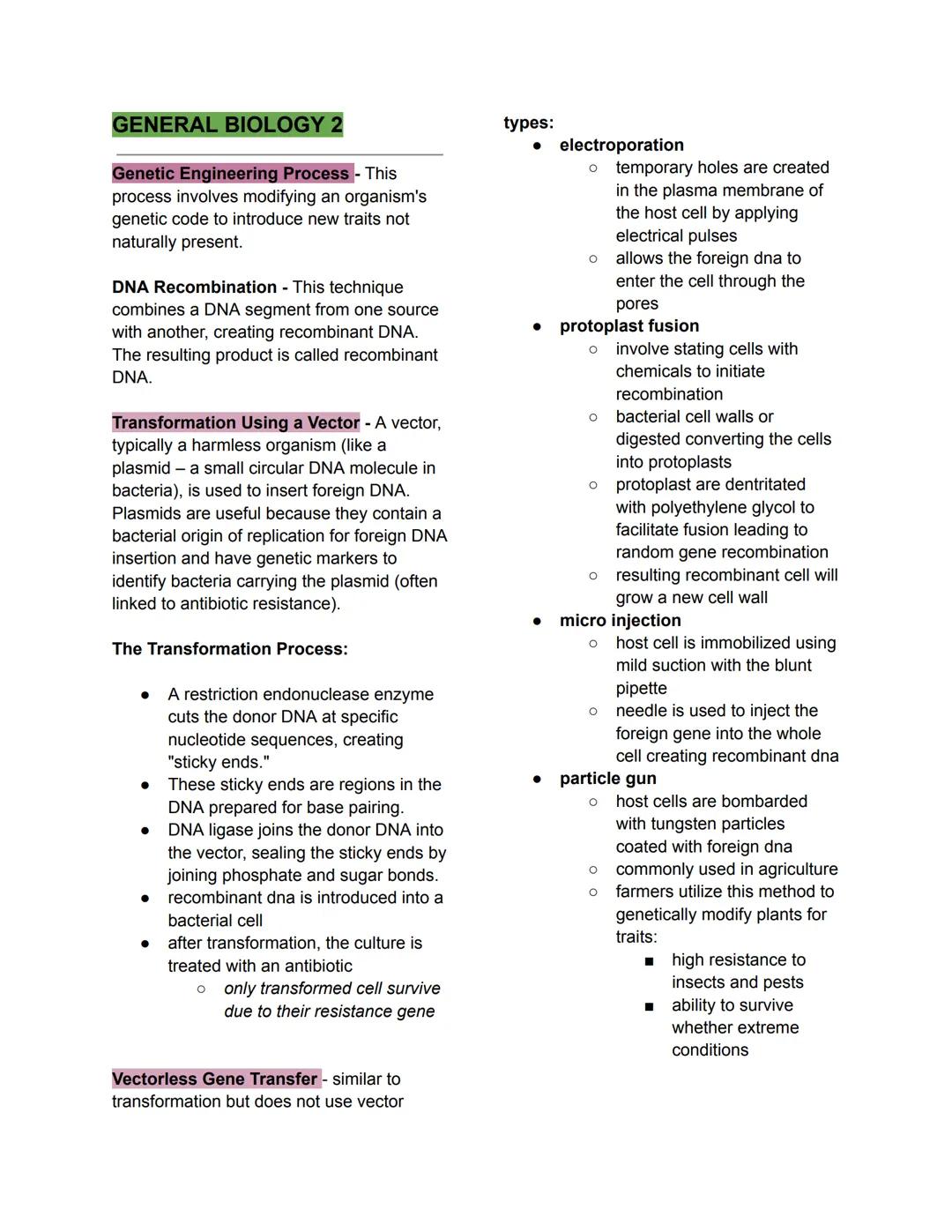 Compiled General Biology 2 Notes