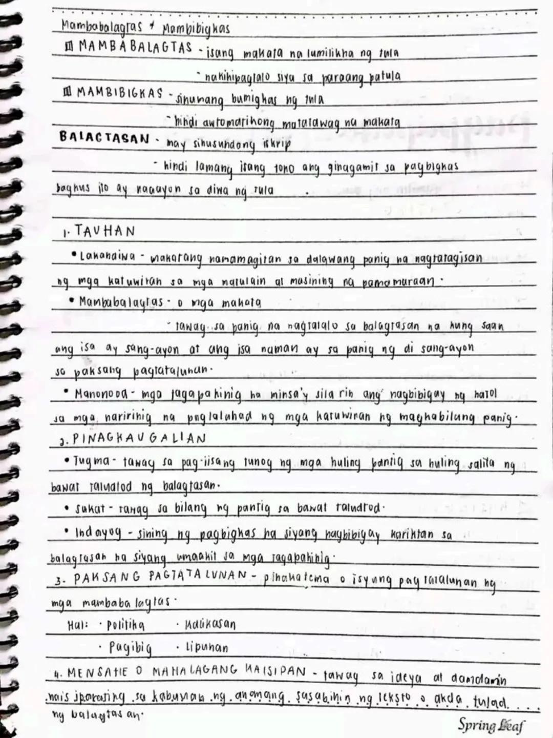 --- OCR Start ---
DATE:
lecture notes in
FILIPINO 8
1st
OTR
Spring Seaf
1st Quarter
bayan
NO
DATE: 19/03/13
se ng panitikang idinaanan so
am