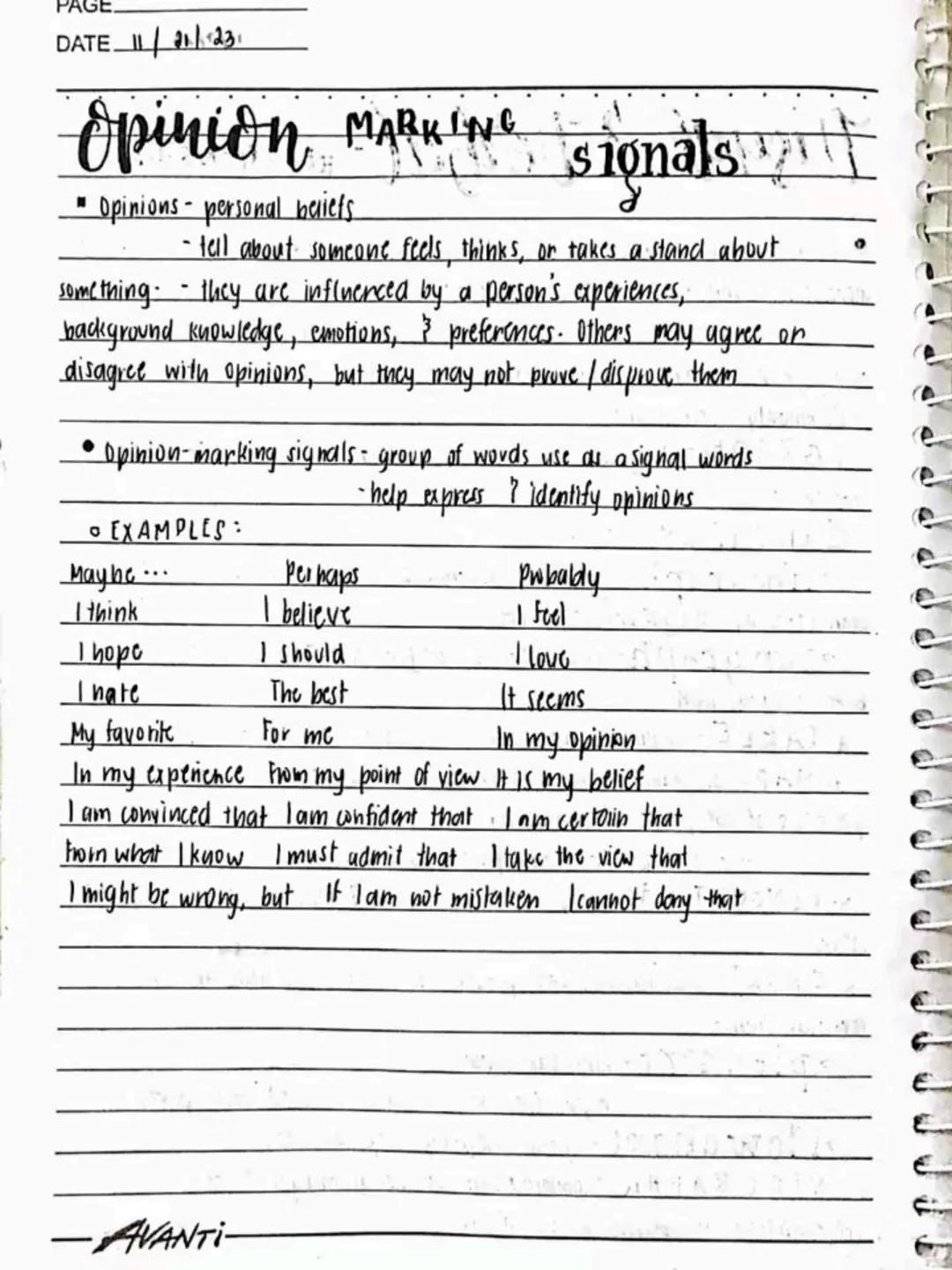 lecture notes in
ENGLISH 8
1st Quarter
PAGE
DATE
Good things
are coming
PSALM 27:13
DO NOT REUPLOAD | @jona.notes
BREAK A LEG!
-AVANTI- PAGE