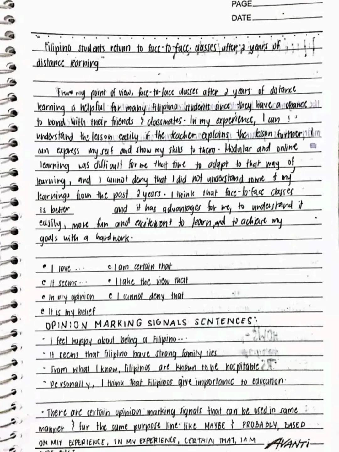 lecture notes in
ENGLISH 8
1st Quarter
PAGE
DATE
Good things
are coming
PSALM 27:13
DO NOT REUPLOAD | @jona.notes
BREAK A LEG!
-AVANTI- PAGE